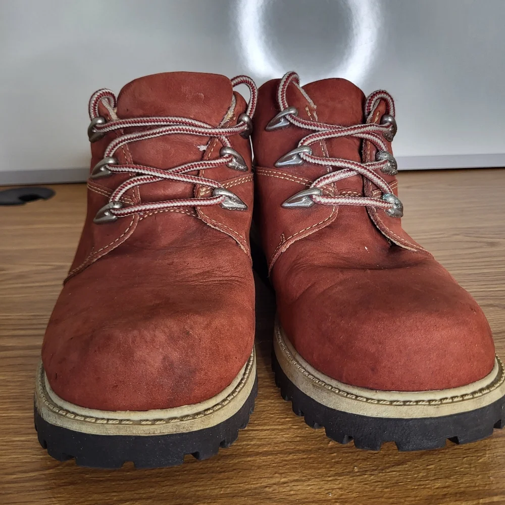 Colorado Men's Red Suede Lace-Up Work Boots Size 9